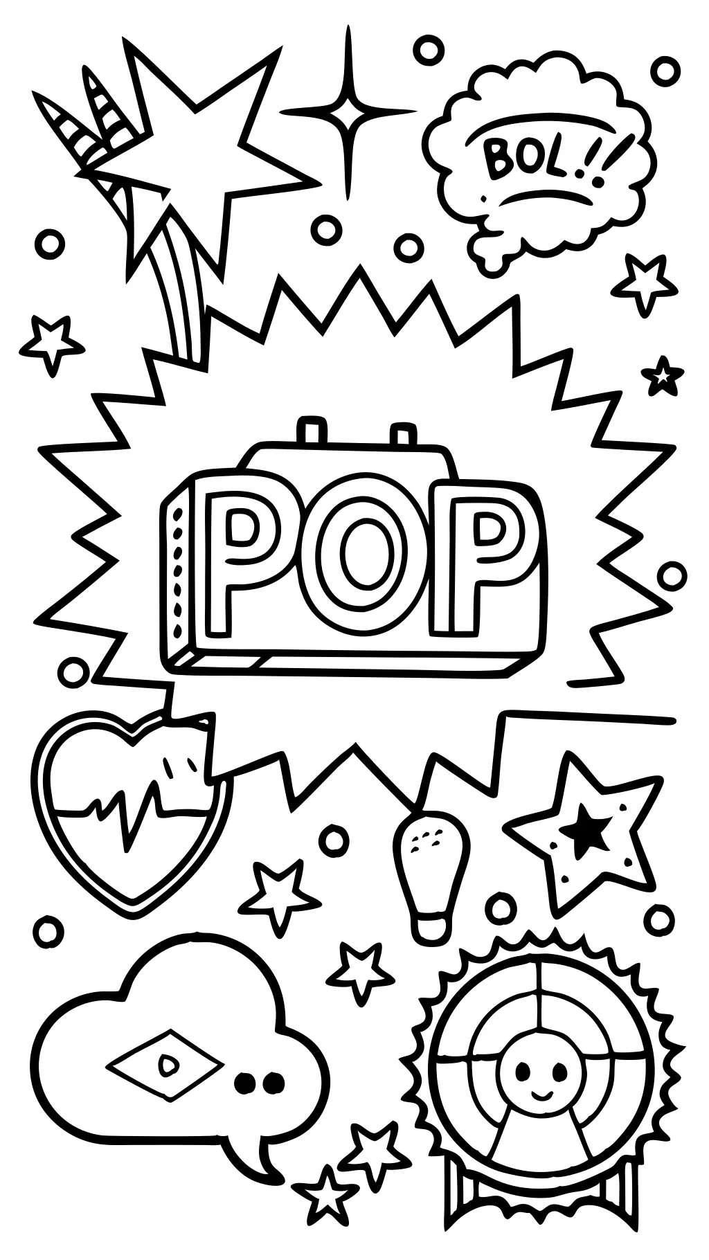 pop art coloring pages